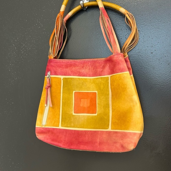 Astore smaller leather colourful bag excellent used condition - Picture 5 of 14